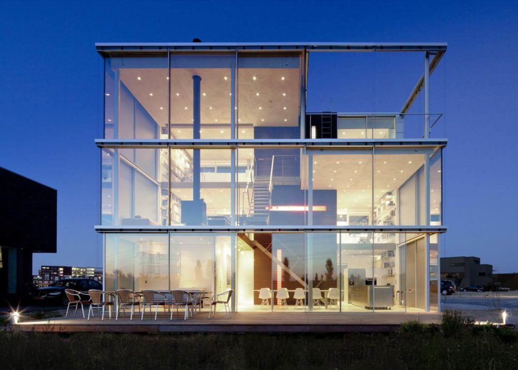 glass house with a lot of windows