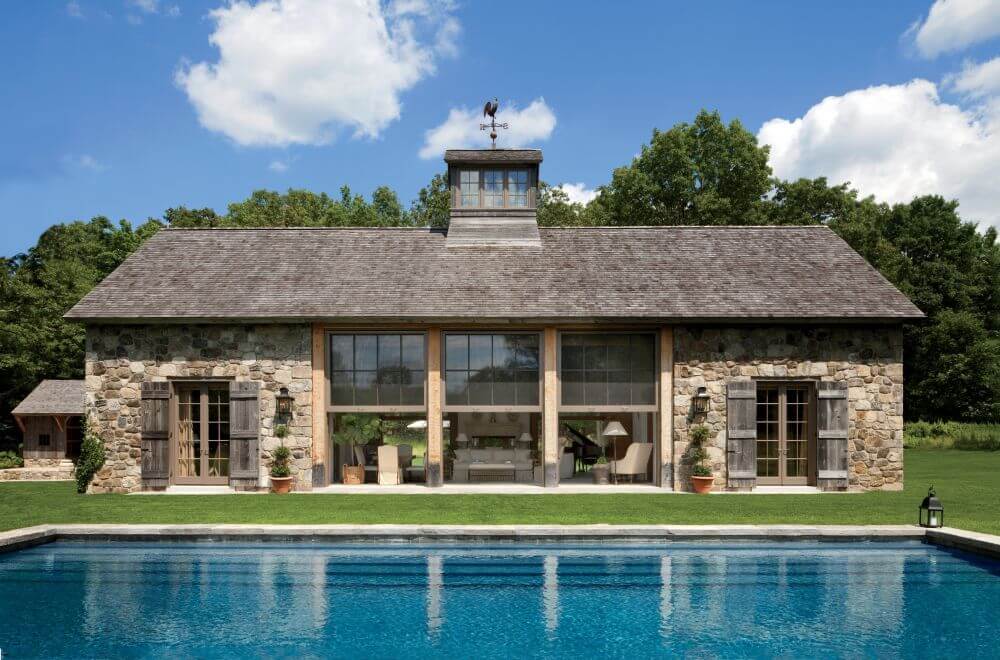 Rustic Stone Poolhouse Ideas