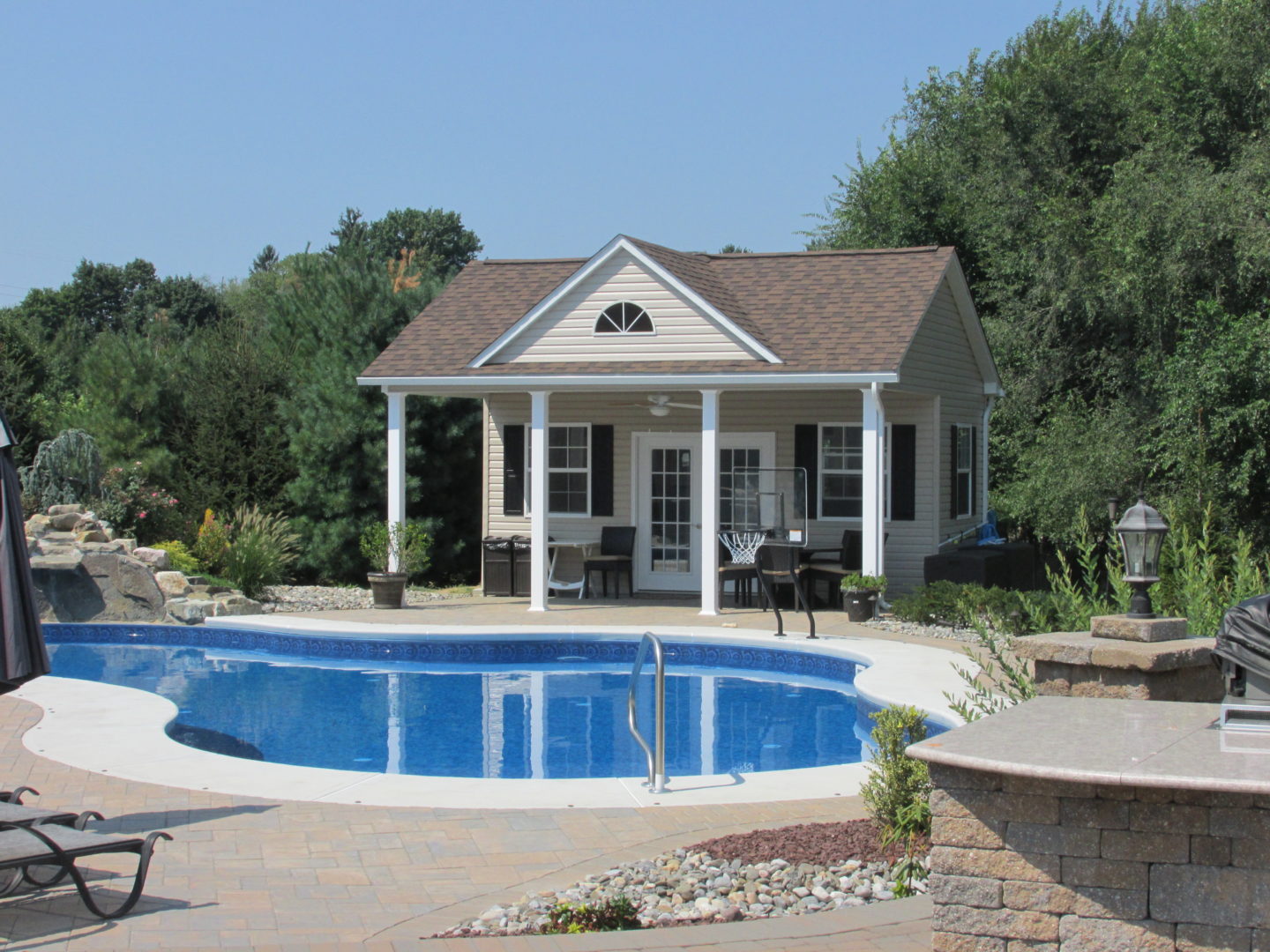 Gable pool house design
