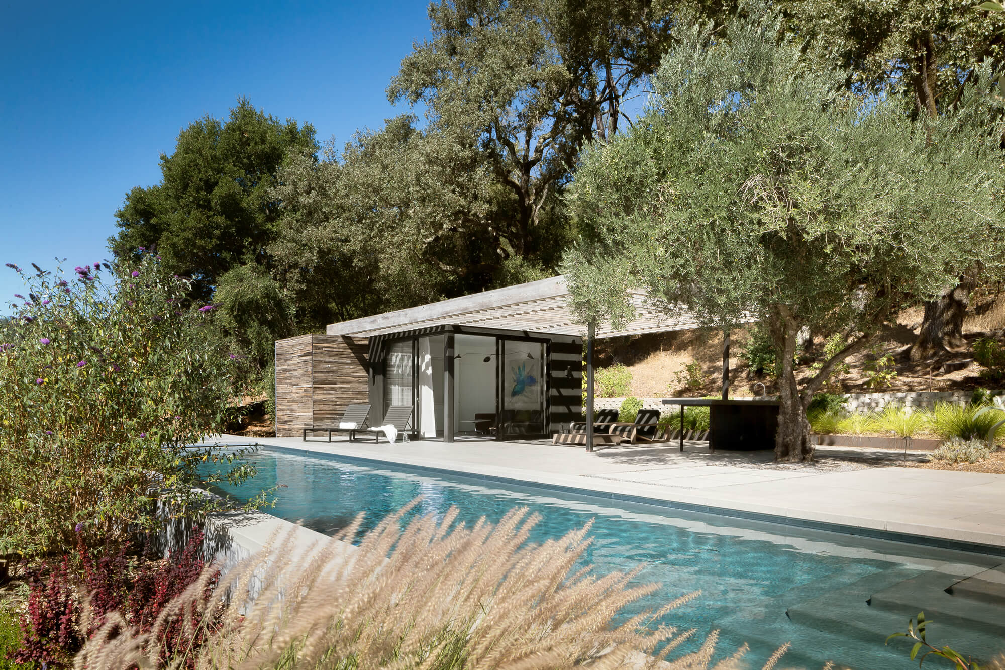 open air pool house