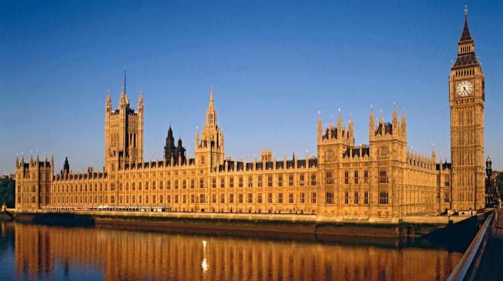 Palace of Westminster famous buildings in london