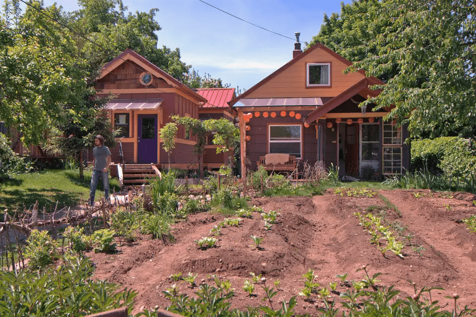 tiny home with small farm