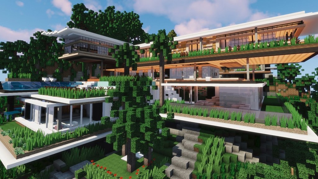 Green Minecraft block palette in 2023  Minecraft house plans, Minecraft  houses, Minecraft construction