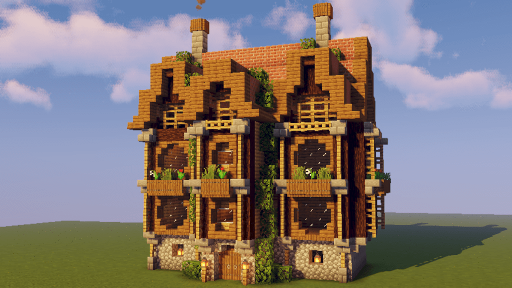 Wooden Minecraft Mansion