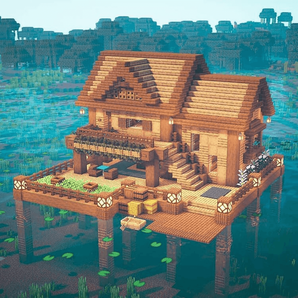 Floatting minecraft house ideas