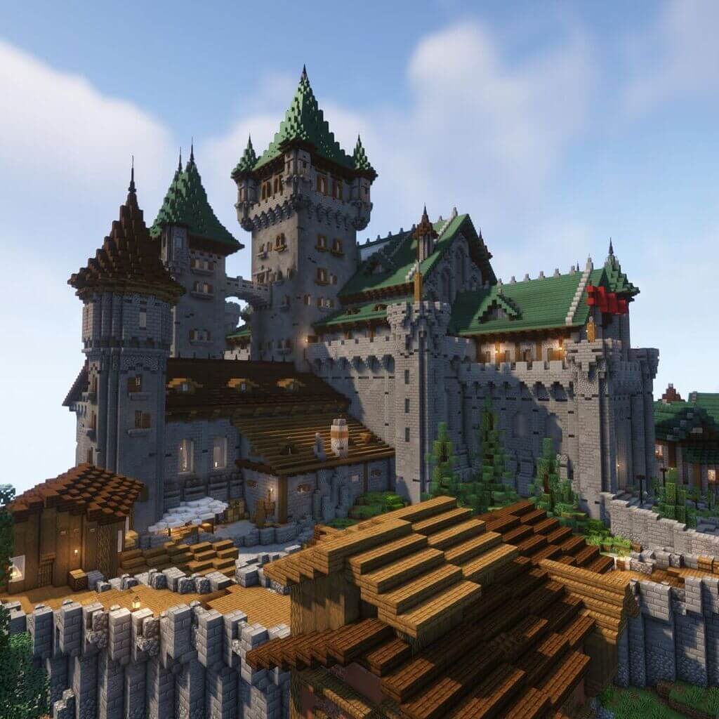 castle type minecraft house ideas