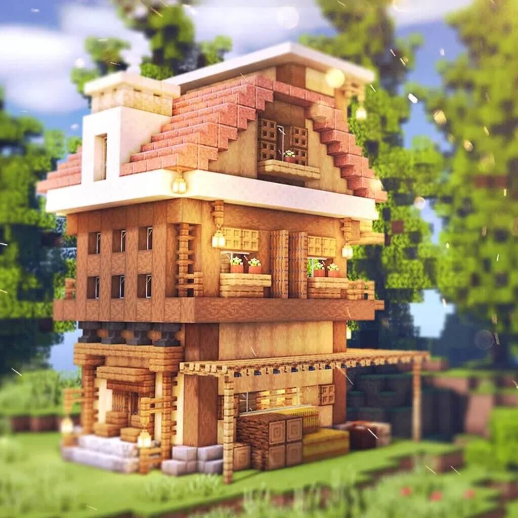 two storey minecraft house ideas
