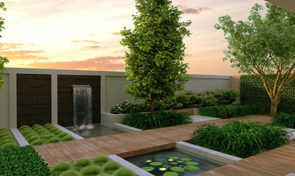 A sleek and unique garden