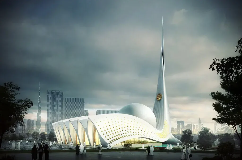 Crescent – The Iconic Mosque in Dubai by Design Plus Architects & Rat[LAB] Studio!