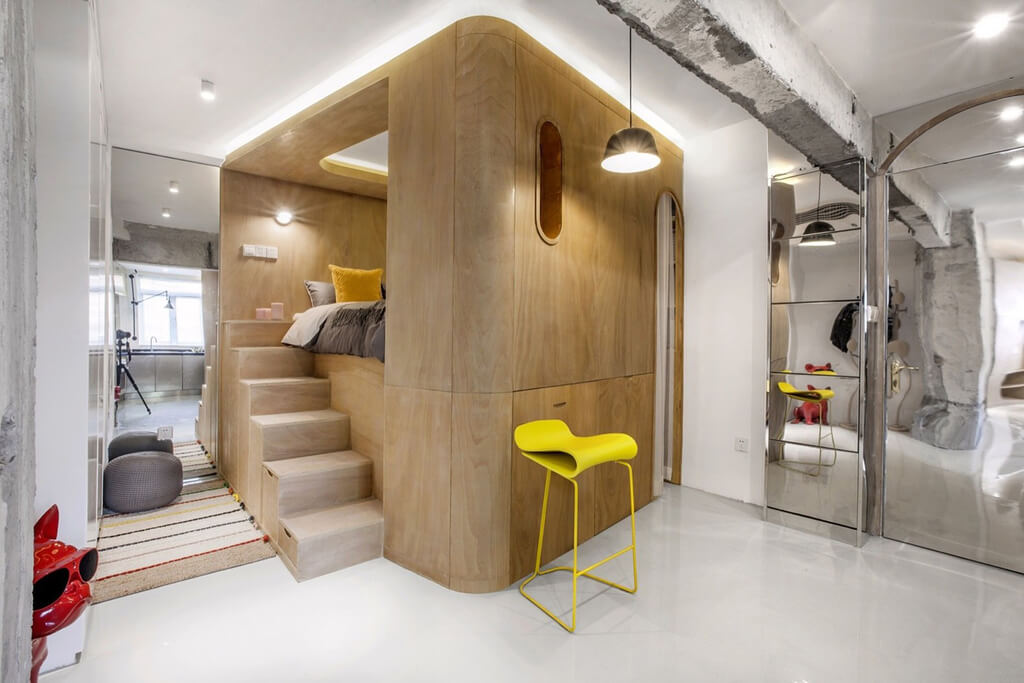 Shanghai Apartment With Rotating Boxes by TOWOdesign