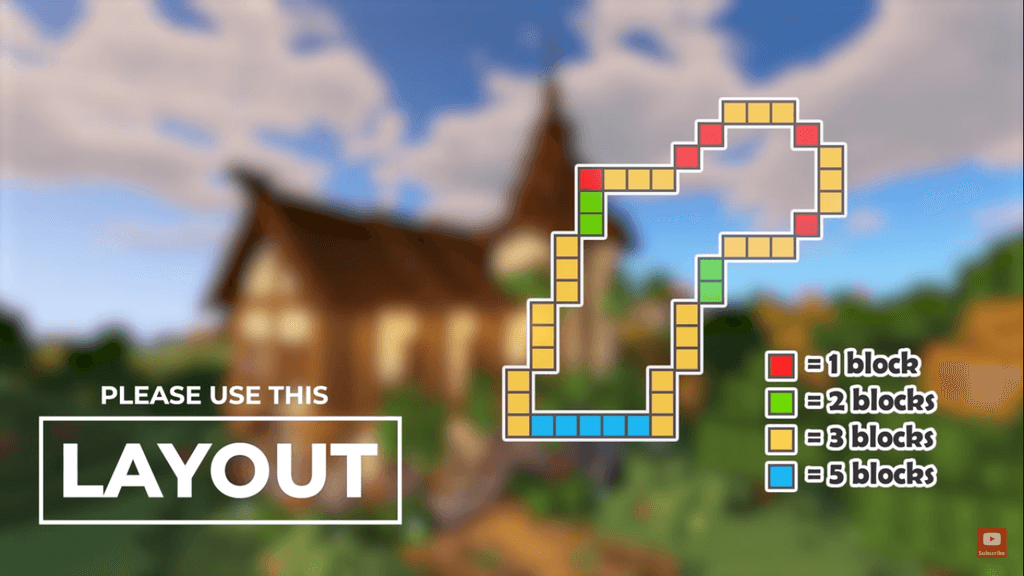 layout of minecraft medieval house