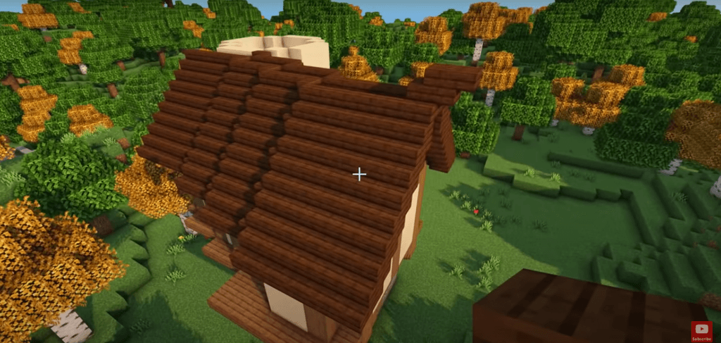 build the roof on minecraft house