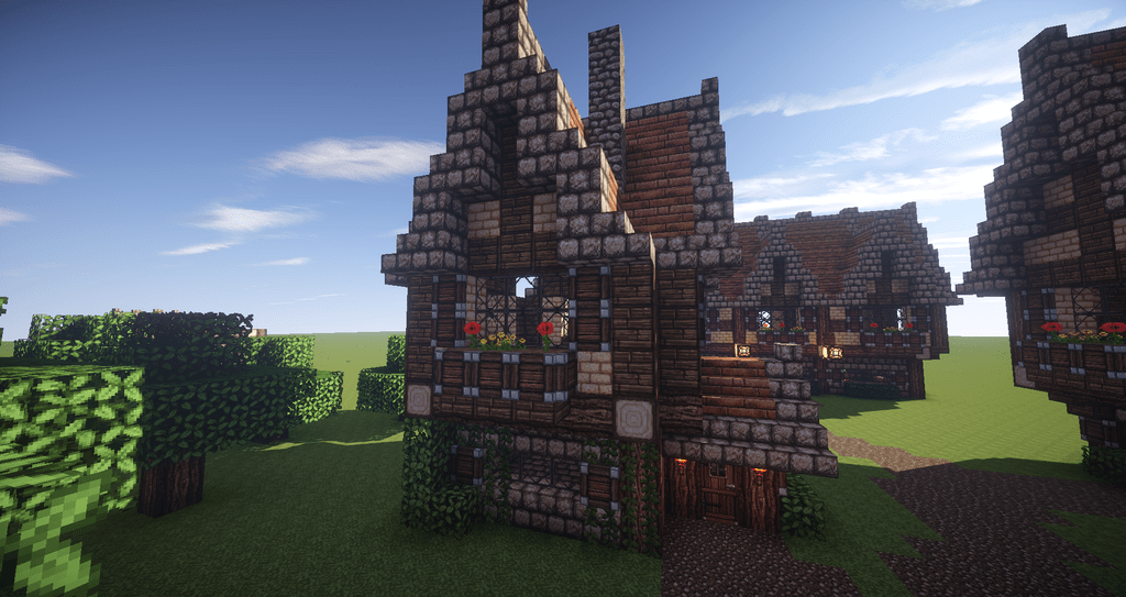 minecraft medieval town square