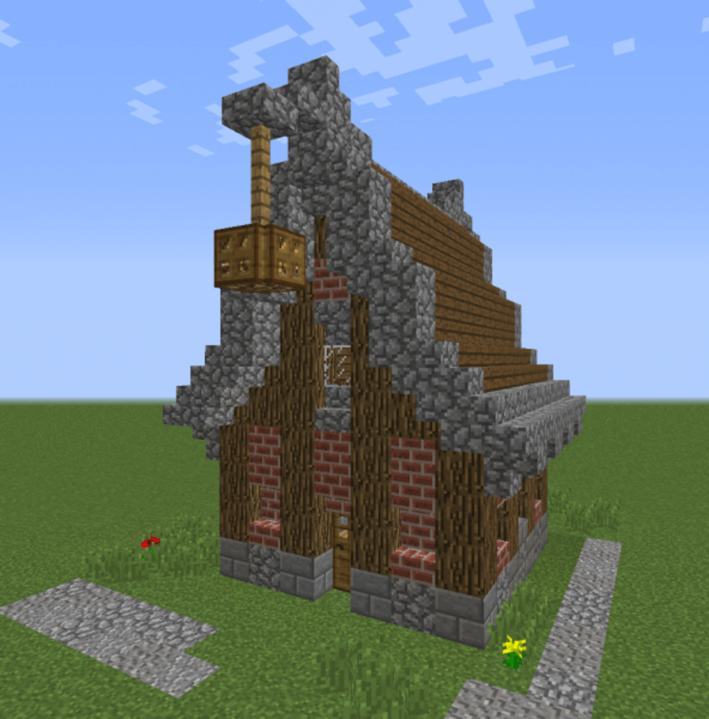 Medieval Cabin  Minecraft, Minecraft blueprints, Minecraft houses