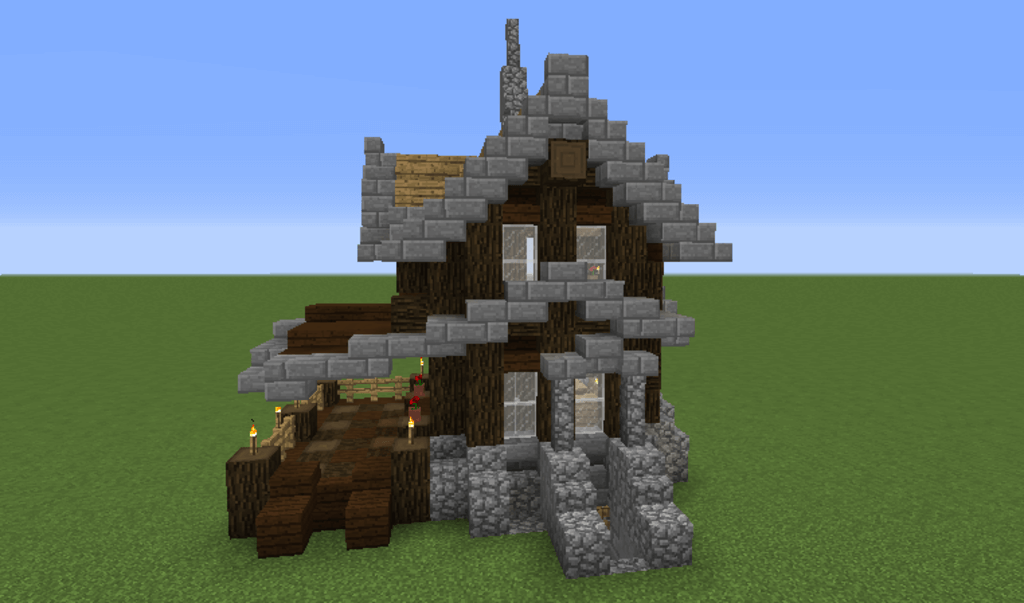 minecraft simple wood house designs