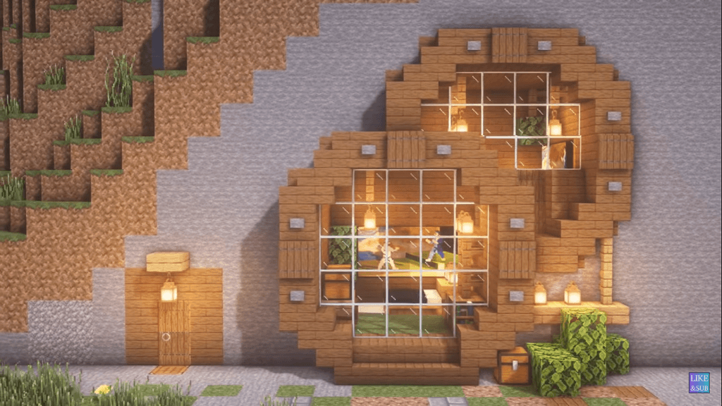 Finish the Outside of Minecraft Mountain House