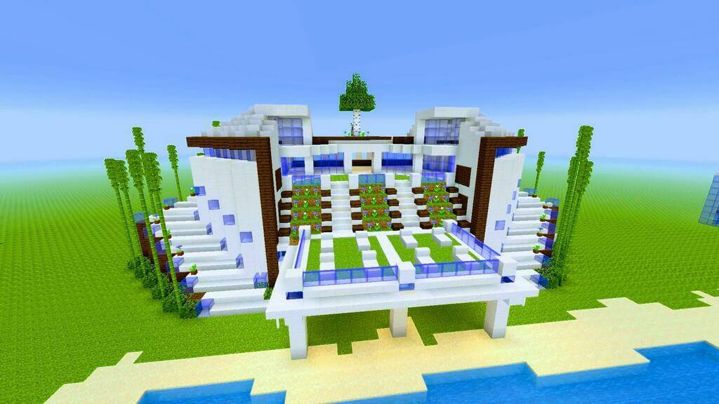 luxurious beach house minecraft