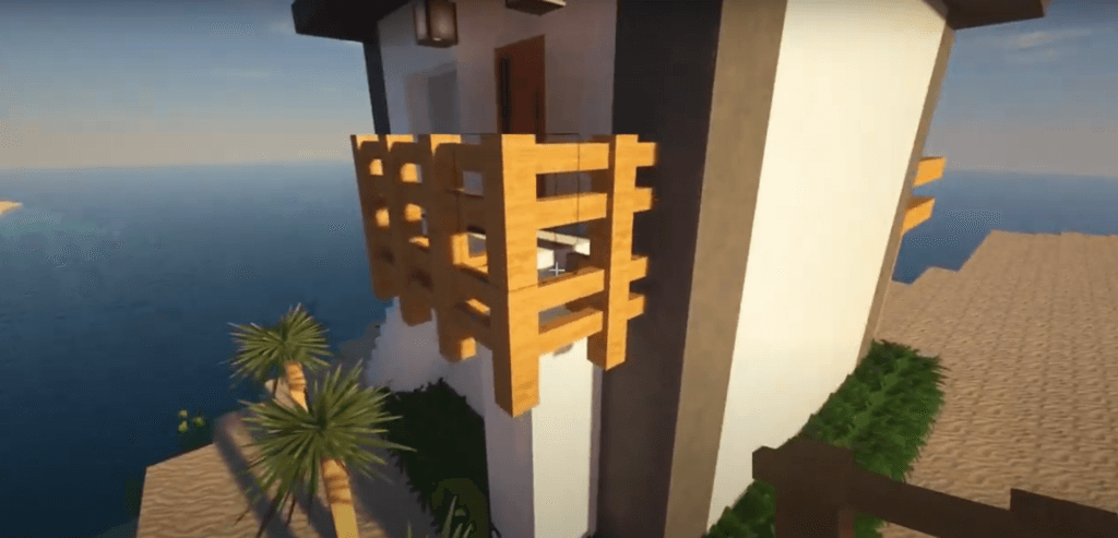 minecraft beach house balcony