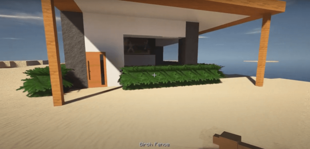 Finish the Outside minecraft beach house 