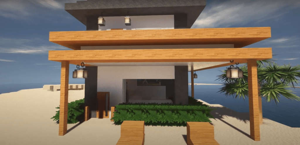 minecraft beach house