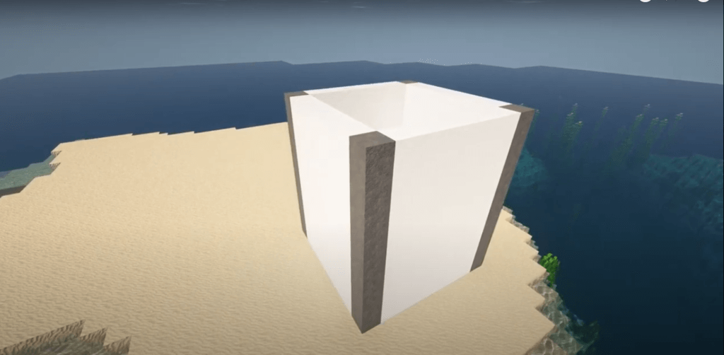 minecraft beach house foundation