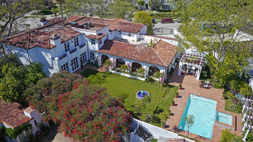 Holly Madison's Former Los Angeles Mansion Arial view 