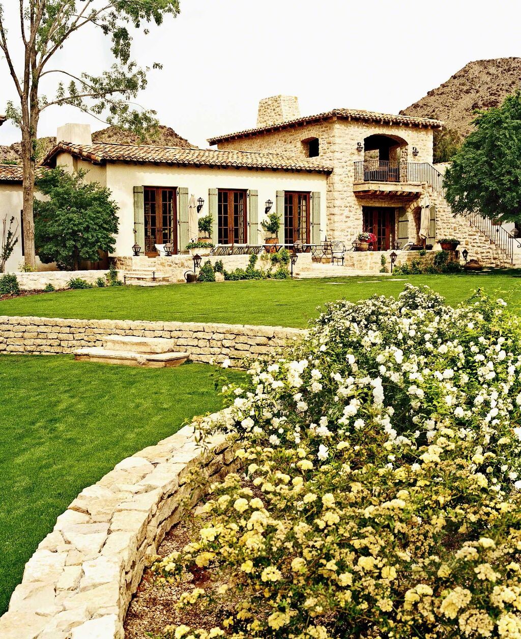 Spanish style house with garden view