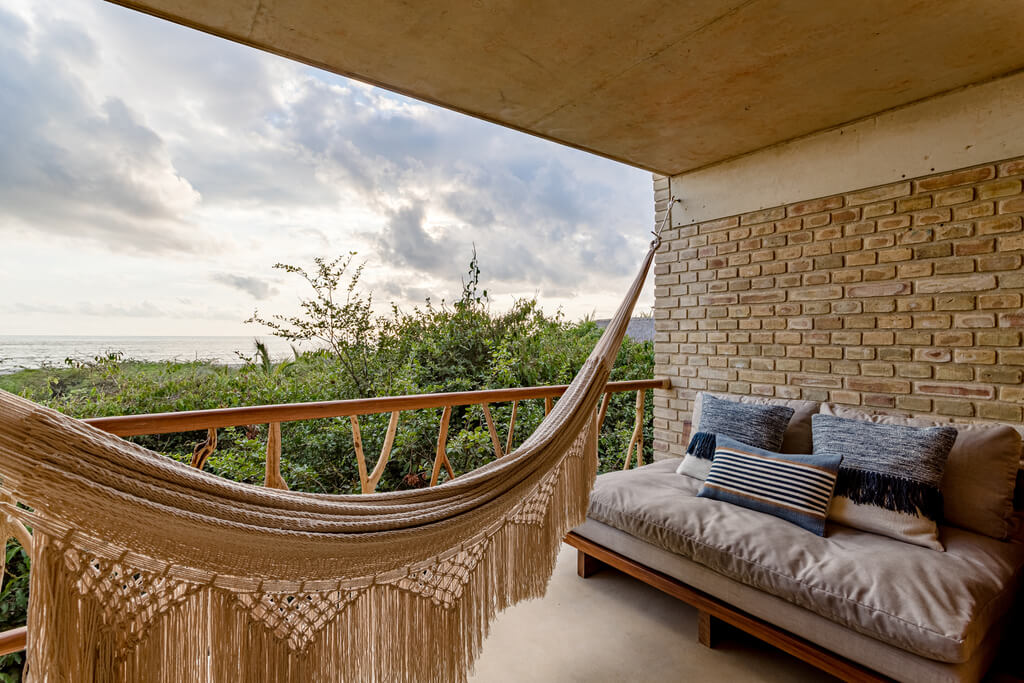 Sforza House  porch with a view of the ocean