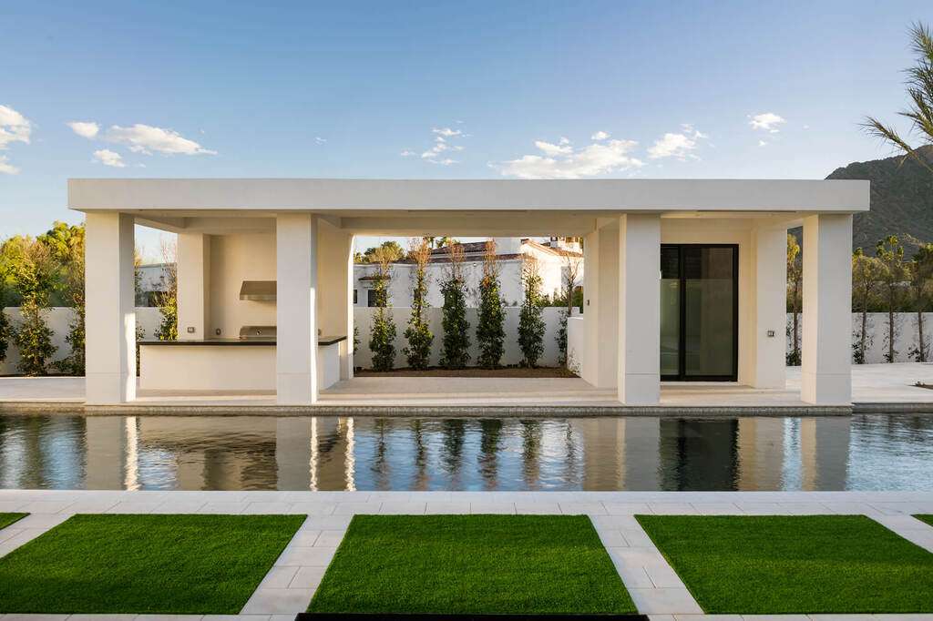 Kliff Kingsbury House from swimming pool view