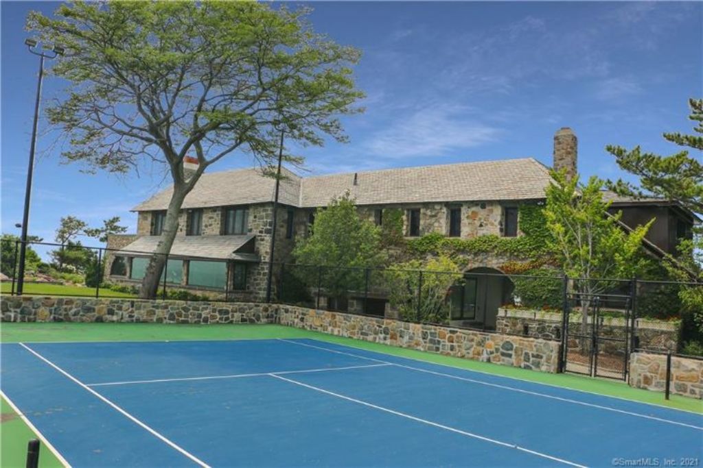 tennis court of CT home designed