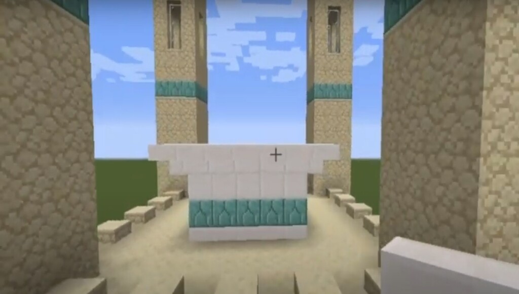 Roof of Minecraft Mosque Tutorial