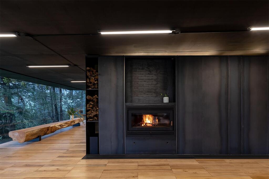 Mirador House room with fire pit 