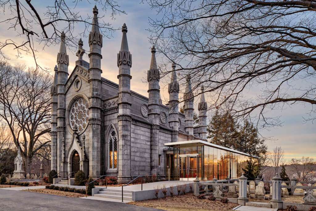 church of Mount Auburn Cemetery