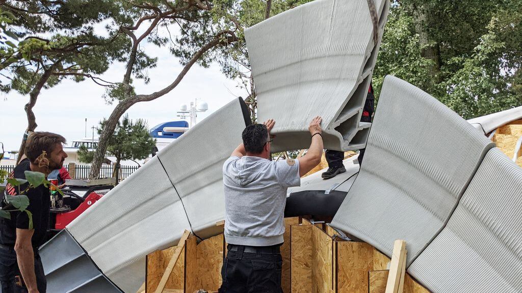 a men assemble the part of Striatus Bridge