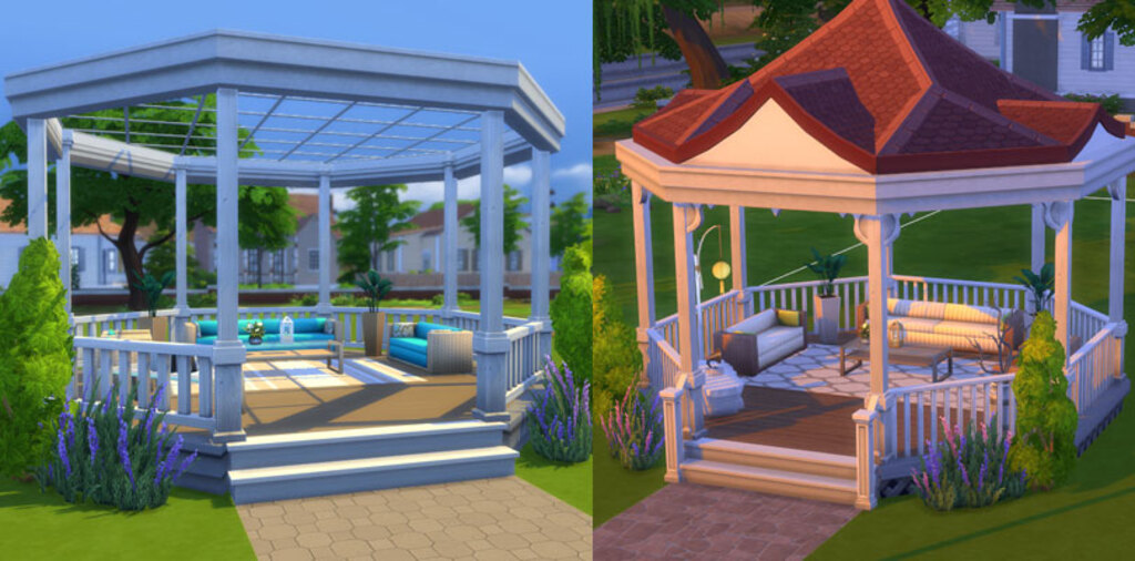 Gazebo in The Sims 4 house ideas