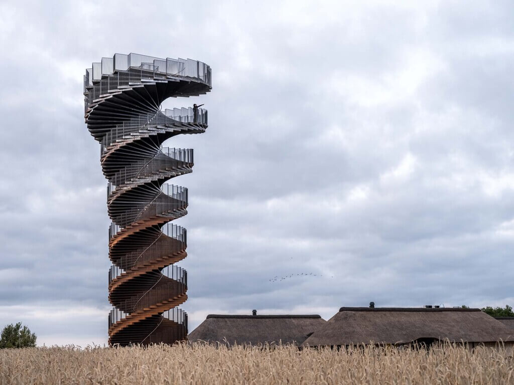 marsk tower metal structure in a field