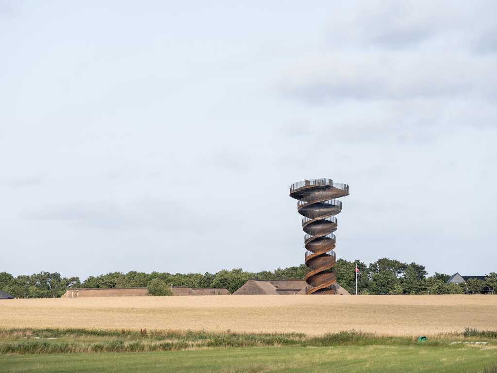 marsk tower sitting in the middle of a field