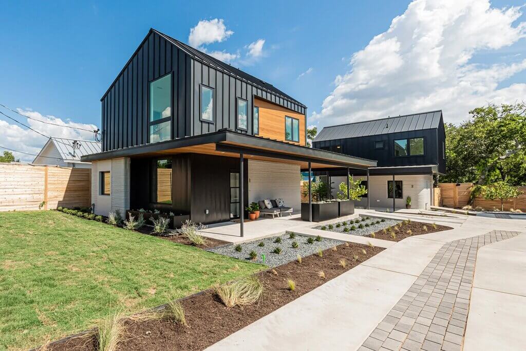 3D Printed Houses with garden In Austin 