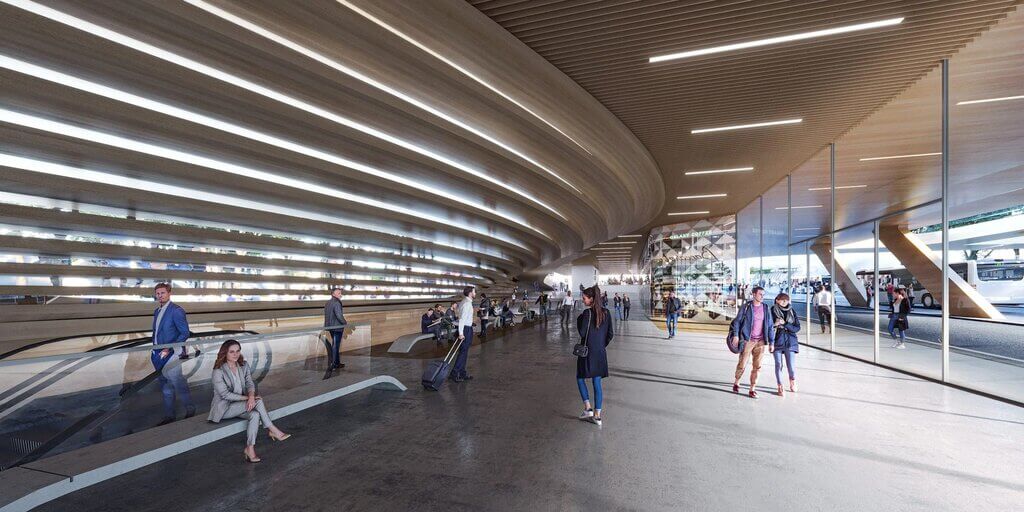 Vilnius railway station renewal by Zaha Hadid Architects