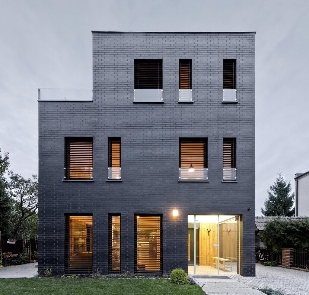 Modern Black Brick House