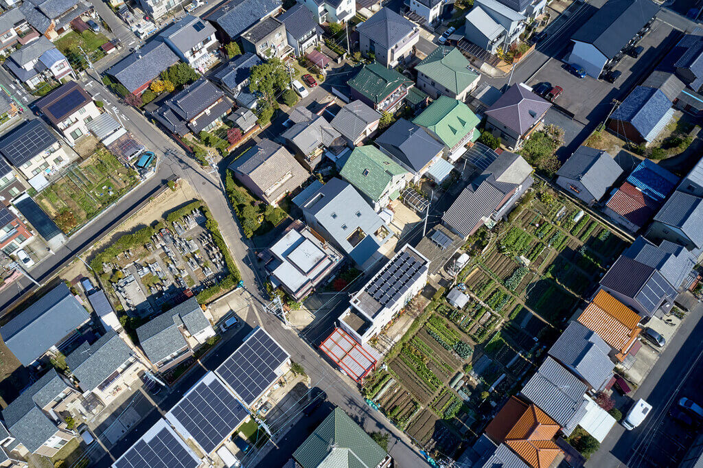 Top view of Imaise house Japan