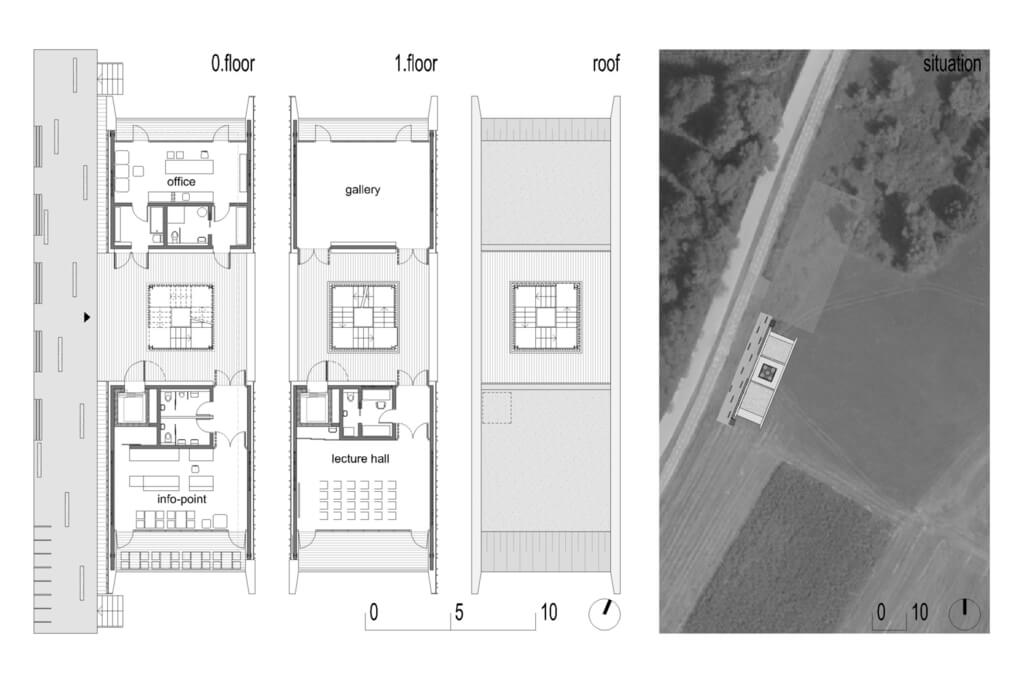 A plan of a Beaver Center Strehovec Arhitekt 