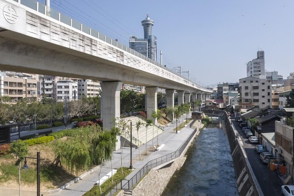 Taichung Green Corridor near water canal
