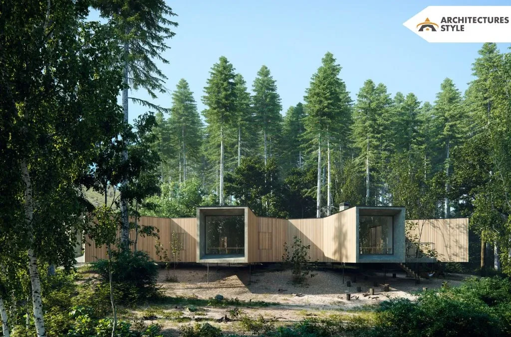 House in the Forest by Florian Busch Architects: A Branch-shaped Holiday Home in a Japanese forest