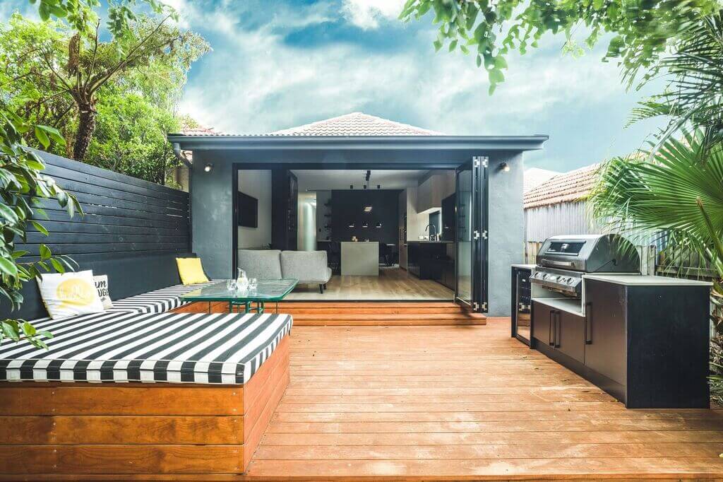 Outdoor Cooking Area Of Beach House