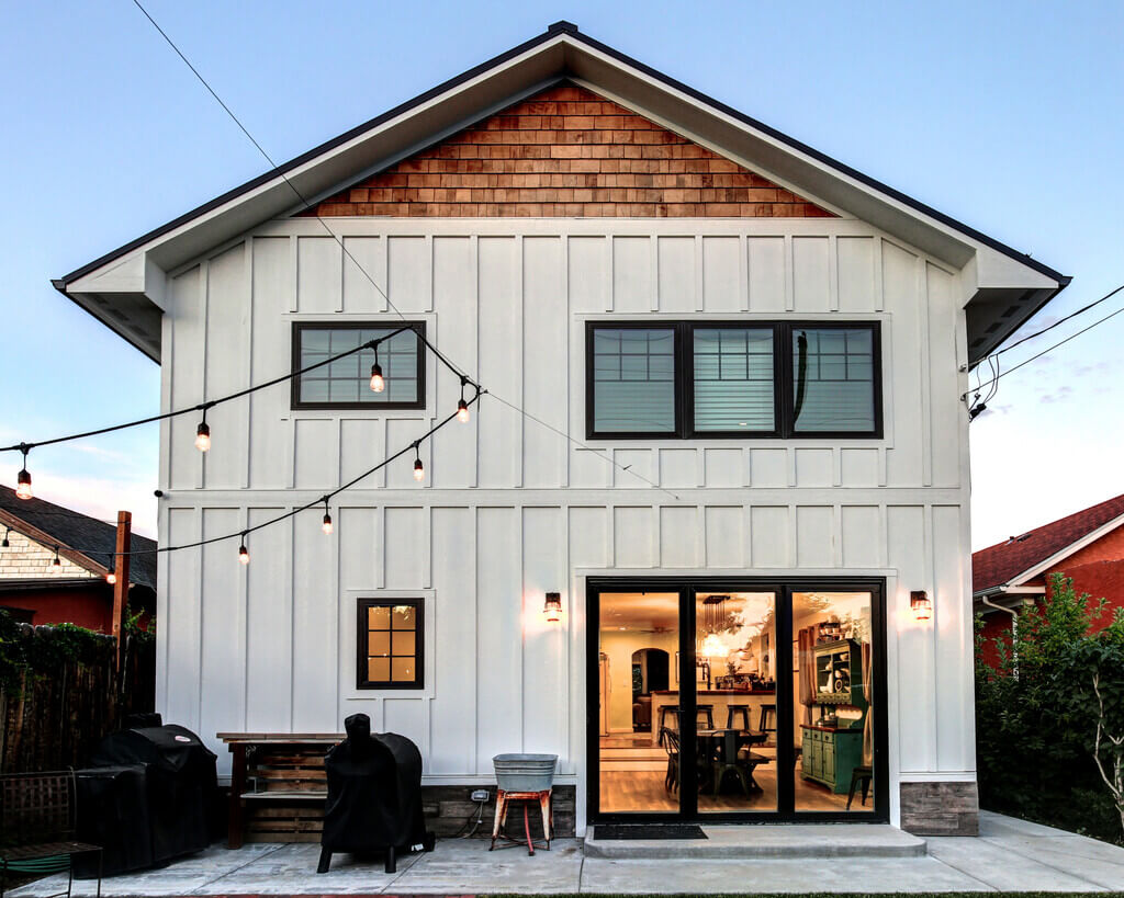 White Exteriors board and batten siding