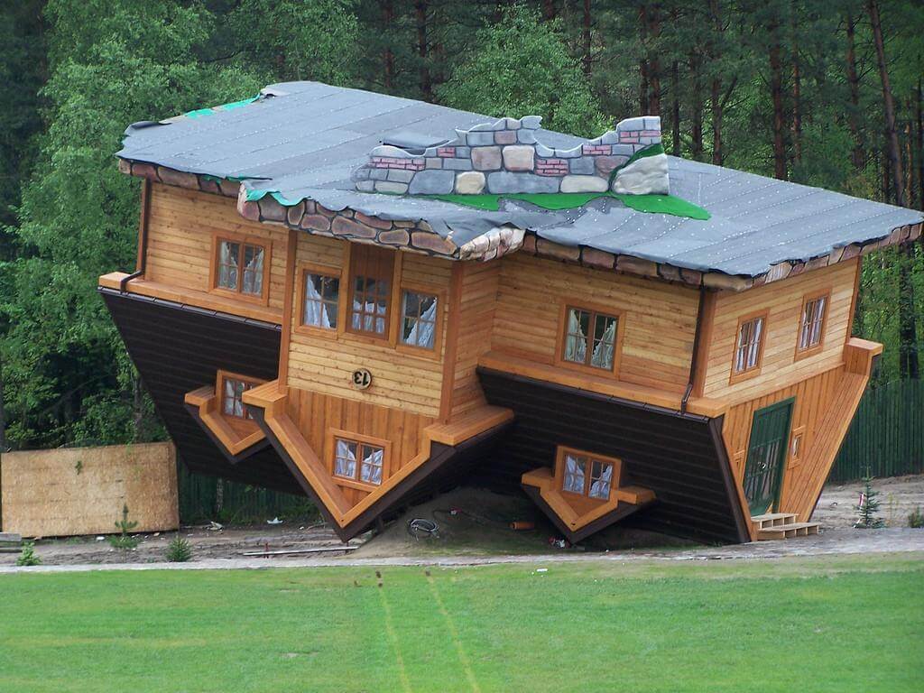 Szymbark, Poland upside down house design