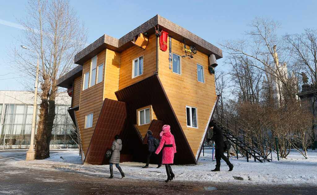 Petersburg, Russia upside down house