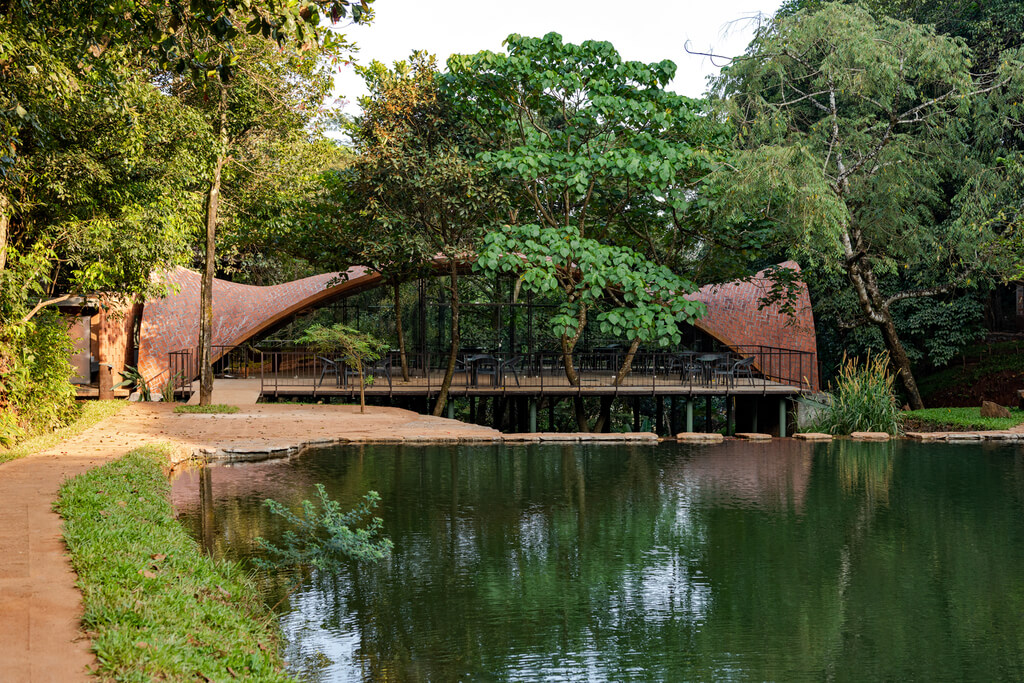 DevaDhare Dining Space surrounded by trees 