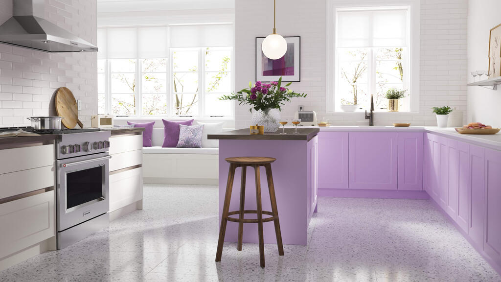 New Look to Your Kitchen with wallpapers and rich colour